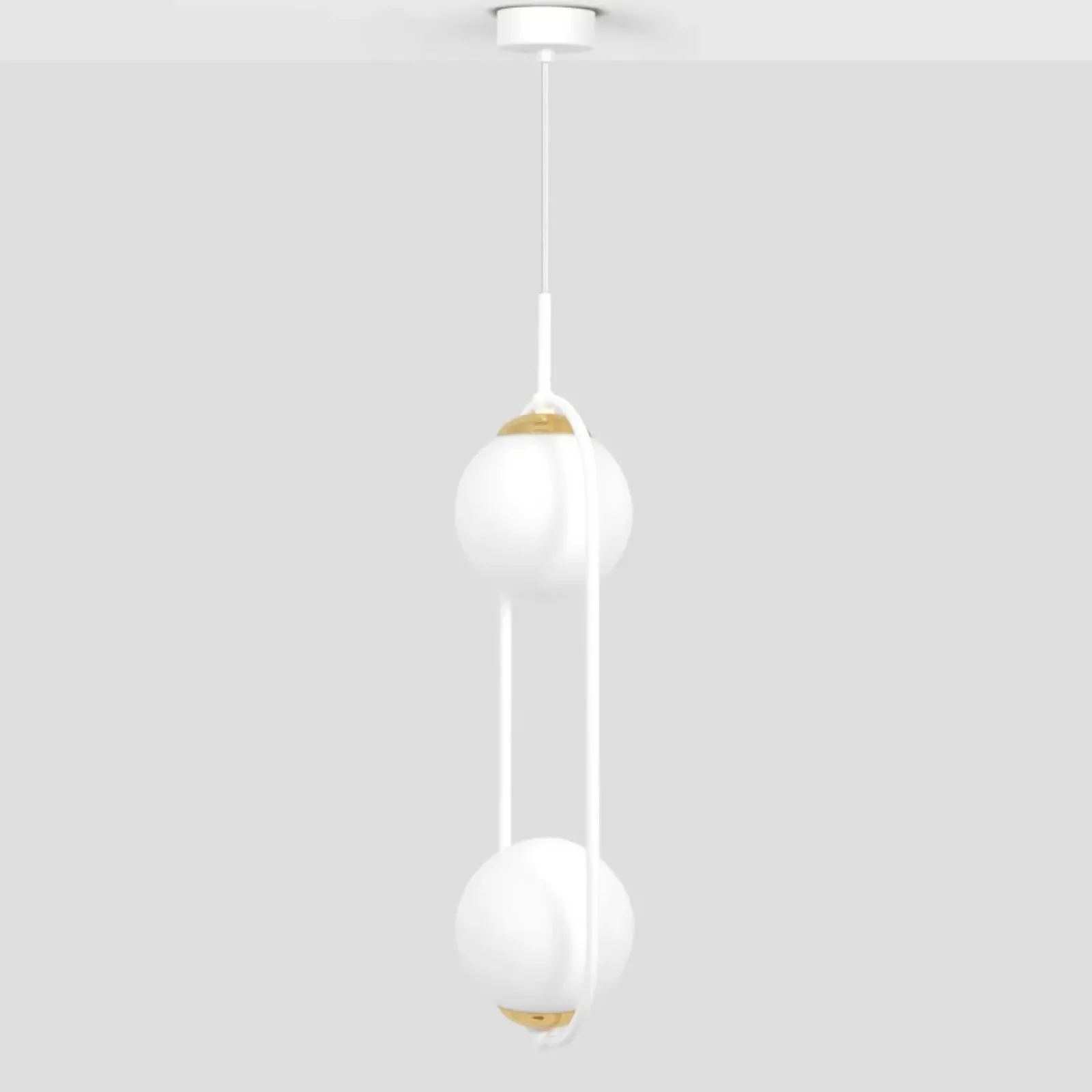 Sklep Kaja Podwójna lampa wisząca z białymi kloszami K-5301 z serii ARLENA Fashion
