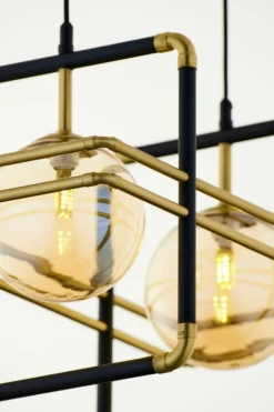 Sklep Kaja Podwójna, nowoczesna lampa wisząca JUP 2026 FR 2 CZ/MS BU z serii FIO Outlet