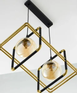 Sklep Kaja Podwójna, nowoczesna lampa wisząca JUP 2026 FR 2 CZ/MS BU z serii FIO Outlet