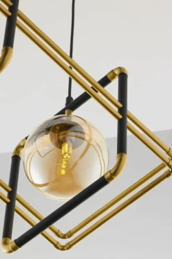 Sklep Kaja Podwójna, nowoczesna lampa wisząca JUP 2026 FR 2 CZ/MS BU z serii FIO Outlet