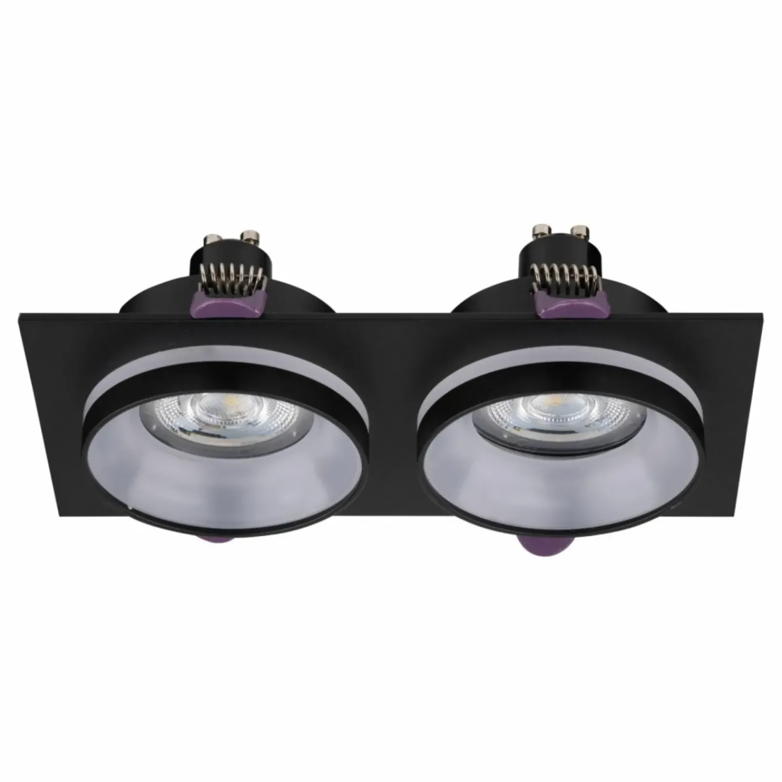 Sklep Kaja Podwójna, podtynkowa oprawa na żarówki GU10 TK 6925 JET BLACK | Kaja* Oprawy Podtynkowe