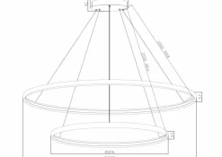 Sklep Kaja Podwójna złota lampa LED PL210503-800+1200-GD CARLO | Kaja Outlet