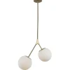 Sklep Kaja Podwójna, złota lampa sufitowa PND-33245-2 CASERTA | Kaja Oświetlenie Fashion