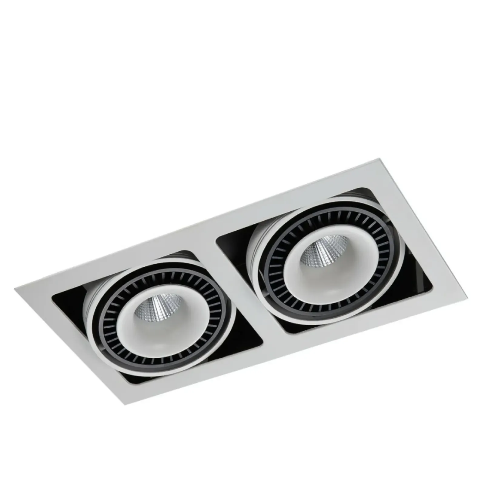 Sklep Kaja Podwójne oczko wpustowe GL7116-2/36W WH+BL ALESSO | Kaja Oświetlenie* Lampy Led|Oprawy Podtynkowe
