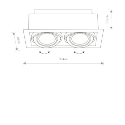 Sklep Kaja Podwójny, downlight, spot, trzonek GU10 9574 | Kaja Oświetlenie* Oprawy Podtynkowe