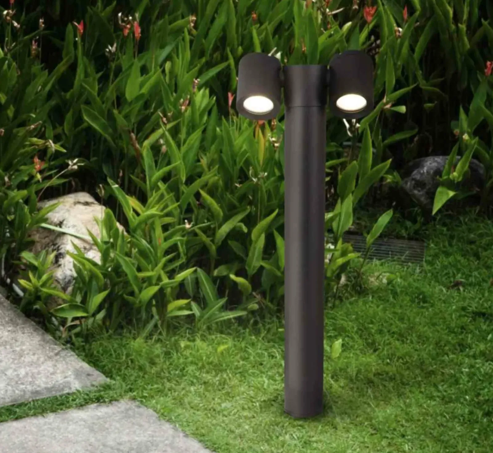 Sklep Kaja Podwójny, ogrodowy reflektor O010FL-02B WALL STREET | Kaja Oświetlenie* Lampy Ogrodowe Stojące