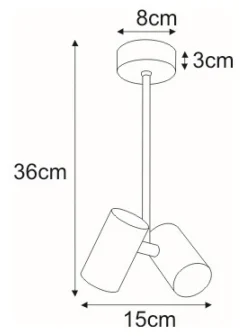 Sklep Kaja Podwójny, pionowy reflektor, do kuchni K-4836 HORIN | Kaja Oświetlenie Shop