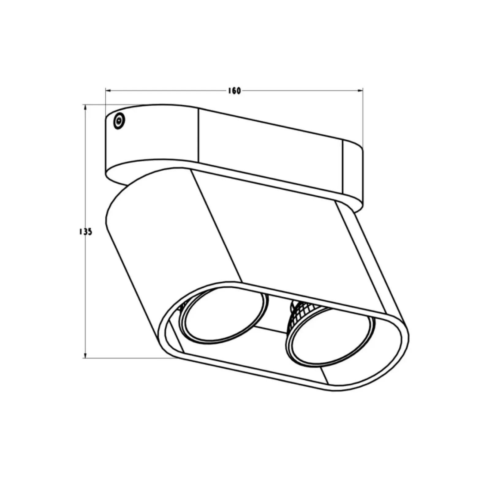 Sklep Kaja Podwójny, regulowany reflektor ACGU10-147 RONDIA 2| Kaja Oświetlenie* Plafony Nowoczesne