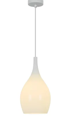 Sklep Kaja Pojedyncza, biała lampa wisząca z kloszem WF 6031-0106 BLANCO | Kaja biały Sale