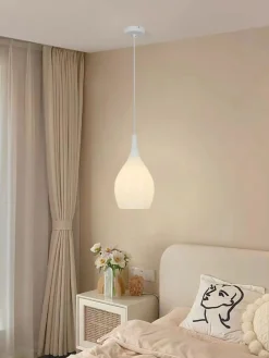 Sklep Kaja Pojedyncza, biała lampa wisząca z kloszem WF 6031-0106 BLANCO | Kaja biały Sale