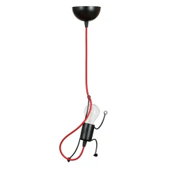 Sklep Kaja Pojedyncza czerwona lampa wisząca na duży gwint 537/1 | Kaja czerwony Outlet