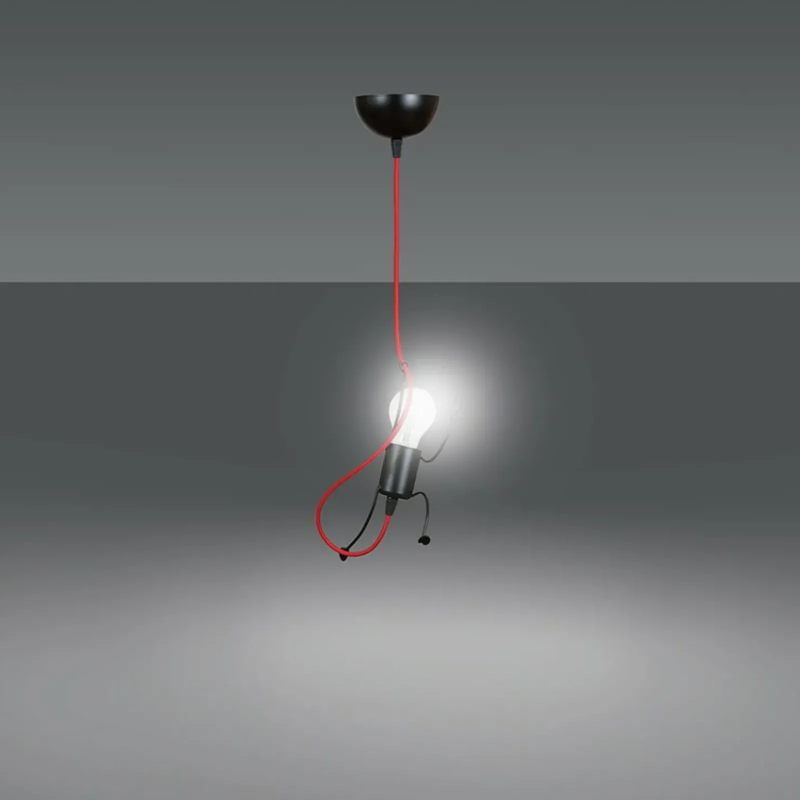 Sklep Kaja Pojedyncza czerwona lampa wisząca na duży gwint 537/1 | Kaja czerwony Outlet