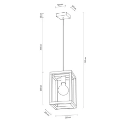 Sklep Kaja Pojedyncza, drewniana lampa wisząca do kuchni 61580174 KAGO | Kaja Outlet