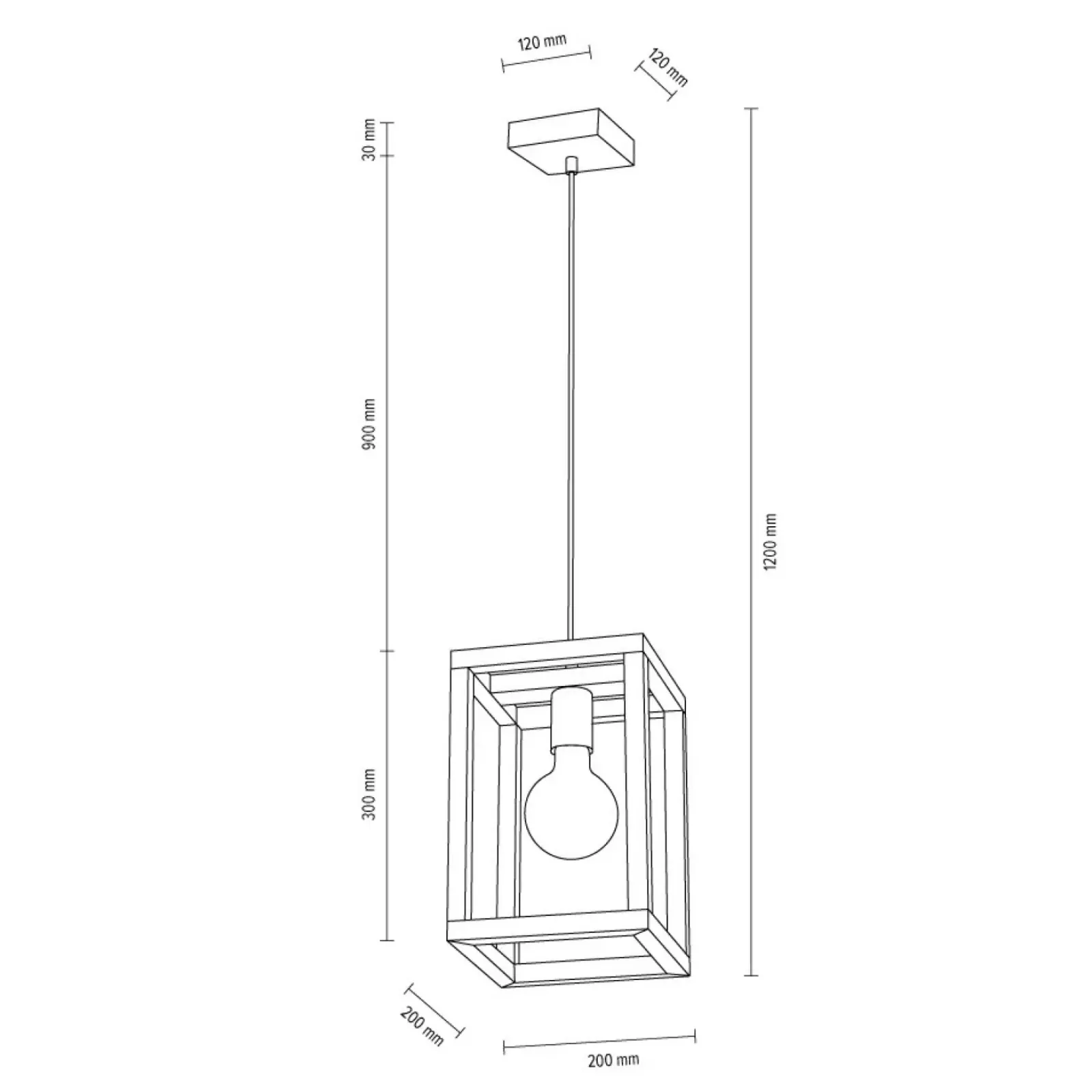 Sklep Kaja Pojedyncza, drewniana lampa wisząca do kuchni 61580174 KAGO | Kaja Outlet