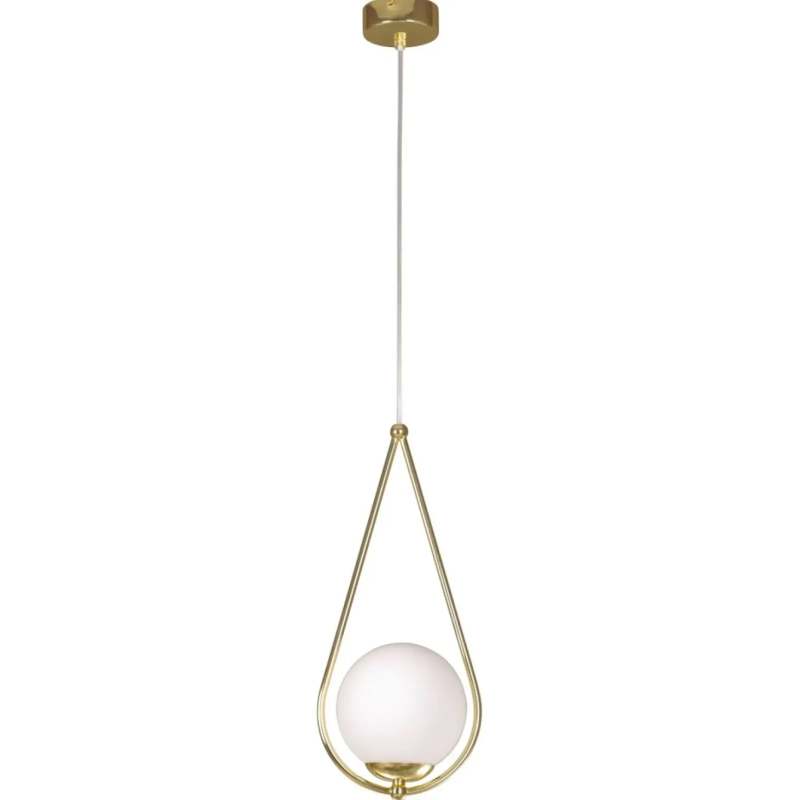 Sklep Kaja Pojedyncza łezka wisząca z kloszem K-4775 NEVE GOLD | Kaja Oświetlenie mosiądz Shop
