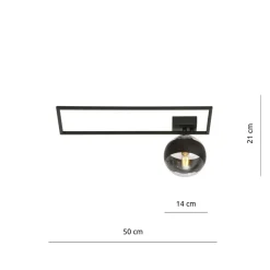 Sklep Kaja Pojedyncza lampa sufitowa z czarną ramką 1132/1A IMAGO | Kaja Hot