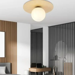 Sklep Kaja Pojedyncza lampa sufitowa z białym kloszem 1142/1B KENZO | Kaja Fashion