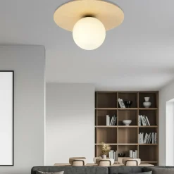 Sklep Kaja Pojedyncza lampa sufitowa z białym kloszem 1142/1B KENZO | Kaja Fashion