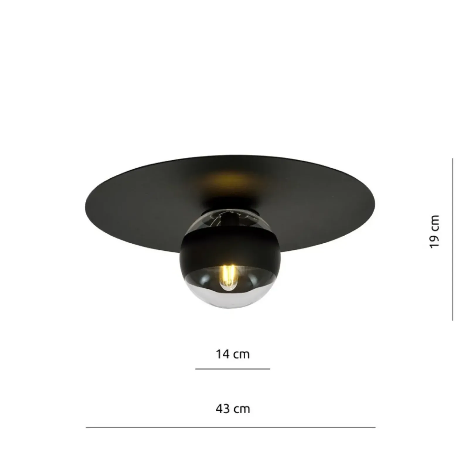 Sklep Kaja Pojedyncza lampa sufitowa z ozdobnym kloszem 1129/1 SOLAR | Kaja Flash Sale