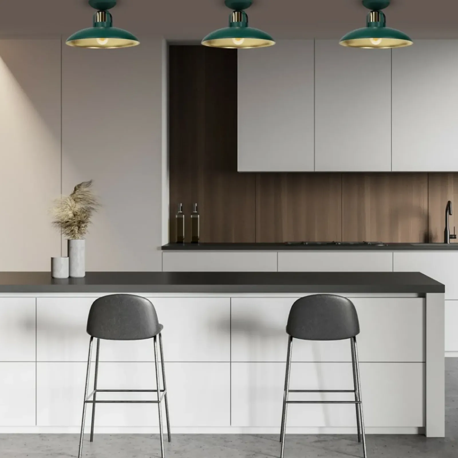Sklep Kaja Pojedyncza lampa sufitowa w kolorze zielonym MLP7708 z serii FELIX | Kaja Oświet Fashion
