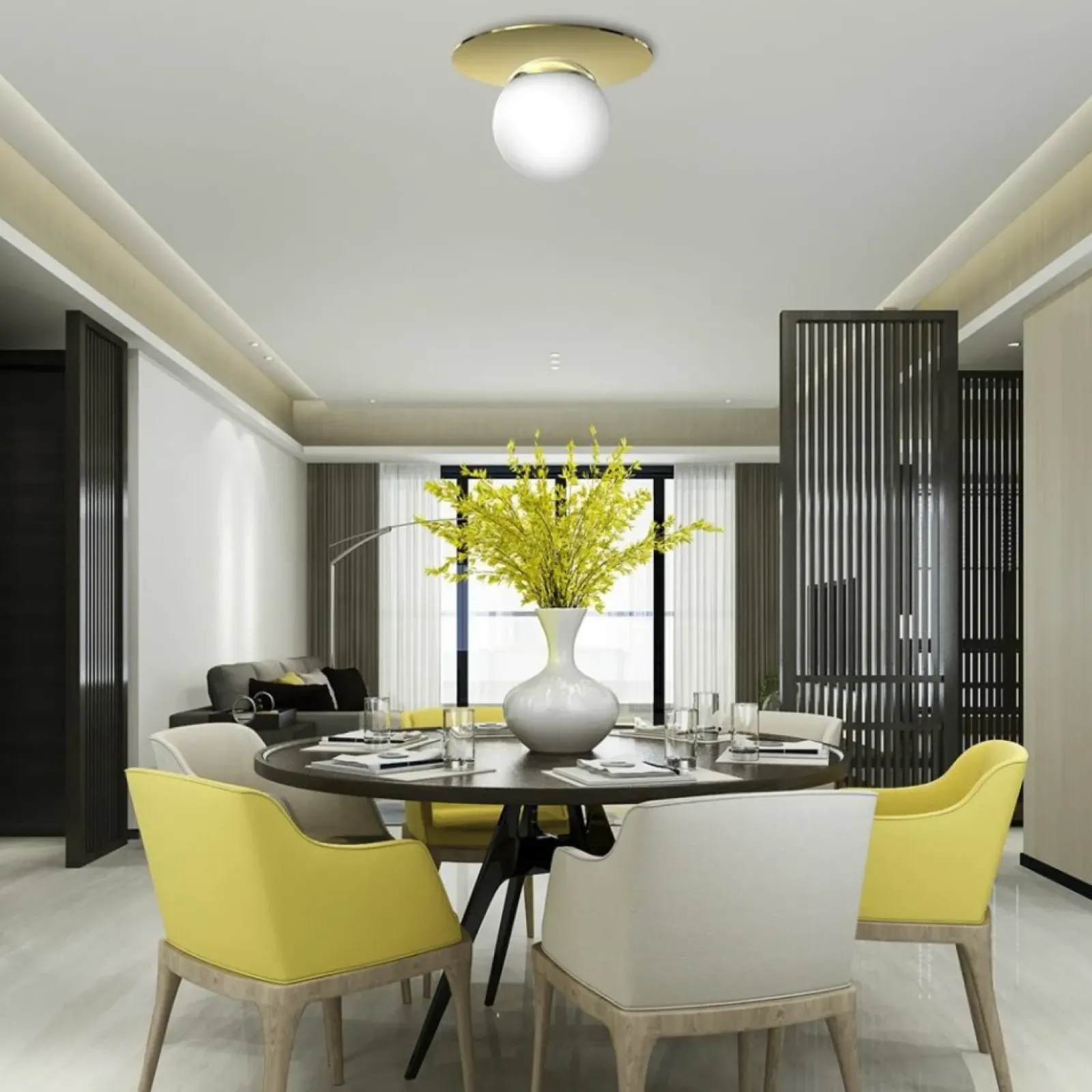 Sklep Kaja Pojedyncza lampa sufitowa w złotym kolorze MLP7967 z serii PLATO | Kaja Oświetle Cheap