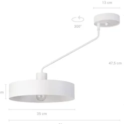 Sklep Kaja Pojedyncza lampa sufitowa na sztywnym wysięgniku SIG 31530 JUMBO biały Flash Sale