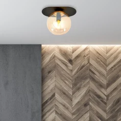Sklep Kaja Pojedyncza lampa sufitowa z ciepłym kloszem 1120/1 PLAZA | Kaja* Plafony Nowoczesne