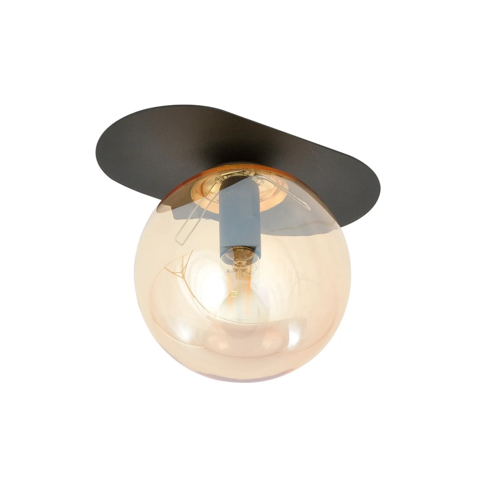 Sklep Kaja Pojedyncza lampa sufitowa z ciepłym kloszem 1120/1 PLAZA | Kaja* Plafony Nowoczesne
