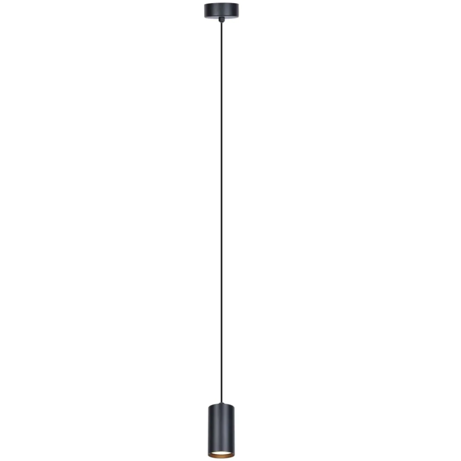 Sklep Kaja Pojedyncza lampa wisząca o kształcie tuby K-4895 PUERTO | Kaja czarny Clearance