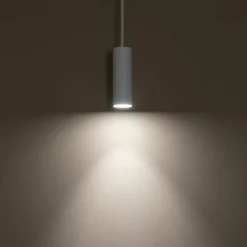 Sklep Kaja Pojedyncza lampa wisząca, smukła tuba 12,5cm 10764 FOURTY | Kaja biały Best