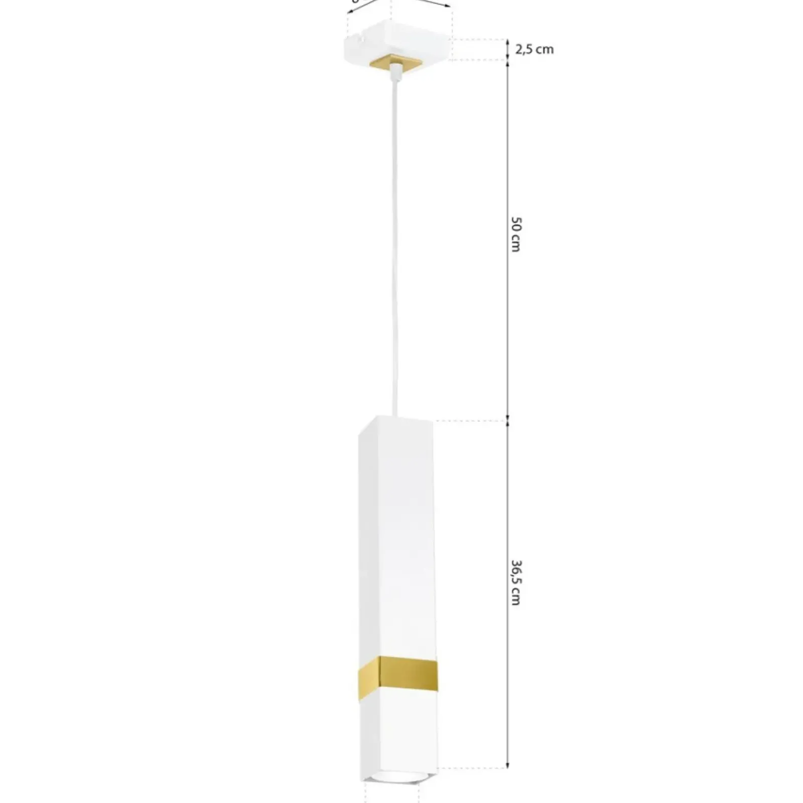 Sklep Kaja Pojedyncza lampa wisząca w kolorze bieli i złota MLP6275 z serii VIDAR | Kaja Oś Outlet