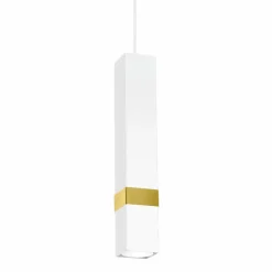 Sklep Kaja Pojedyncza lampa wisząca w kolorze bieli i złota MLP6275 z serii VIDAR | Kaja Oś Outlet