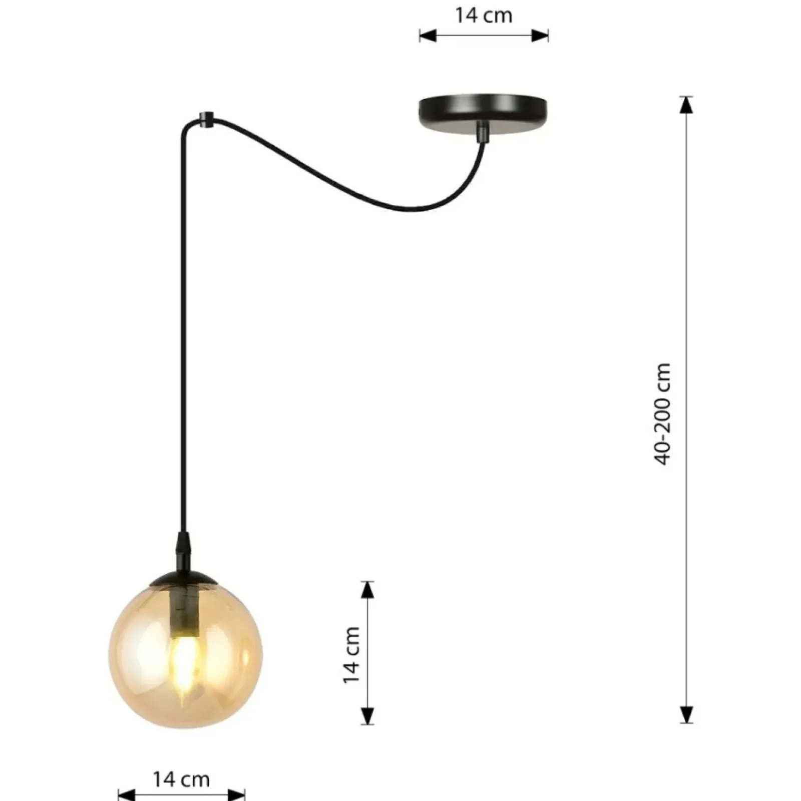 Sklep Kaja Pojedyncza lampa wisząca w kolorze miodowym 938/1 | Kaja Oświetlenie Best