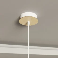 Sklep Kaja Pojedyncza lampa wisząca z drewnem 1319/1 KOBE | Kaja Oświetlenie biały Sale