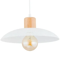 Sklep Kaja Pojedyncza lampa wisząca z drewnem 1319/1 KOBE | Kaja Oświetlenie biały Sale