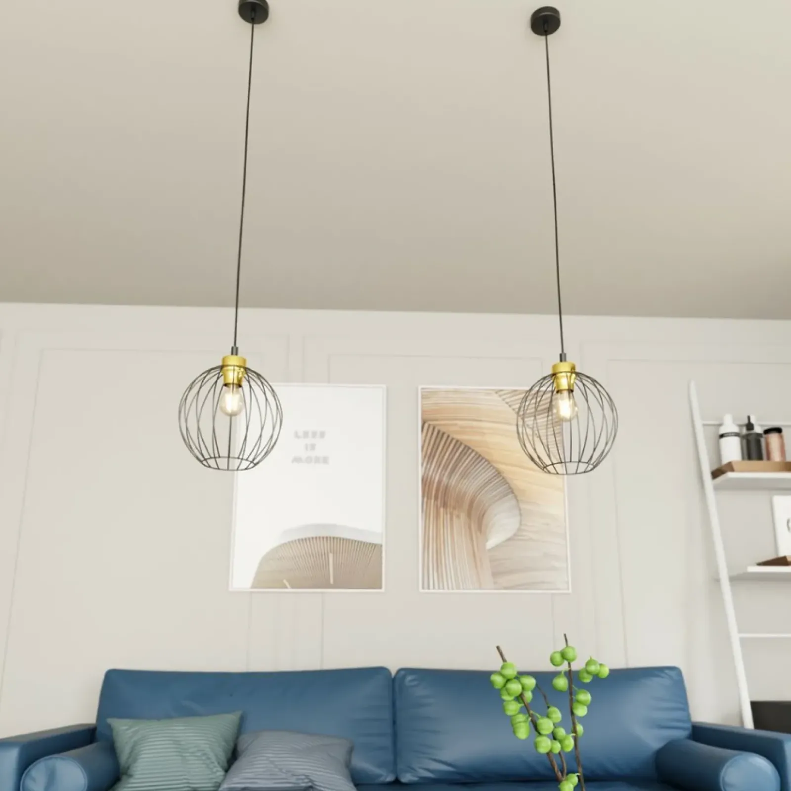 Sklep Kaja Pojedyncza lampa wisząca z drucainym kloszem 1368/1 z serii NANDO Cheap