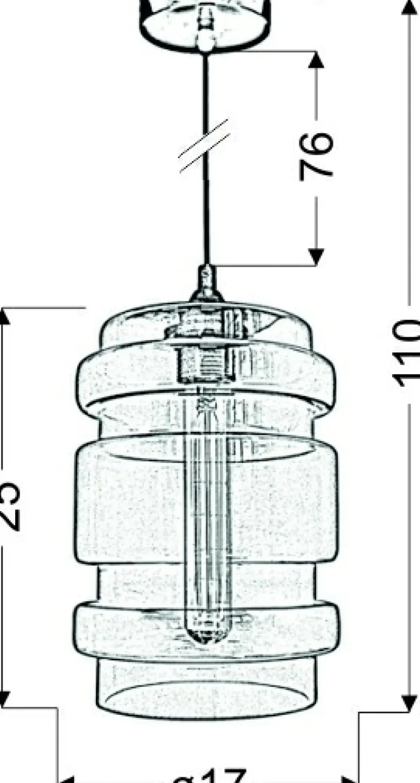 Sklep Kaja Pojedyncza lampa wisząca z żarówką 31-36674 DECORADO | Kaja bezbarwny Outlet