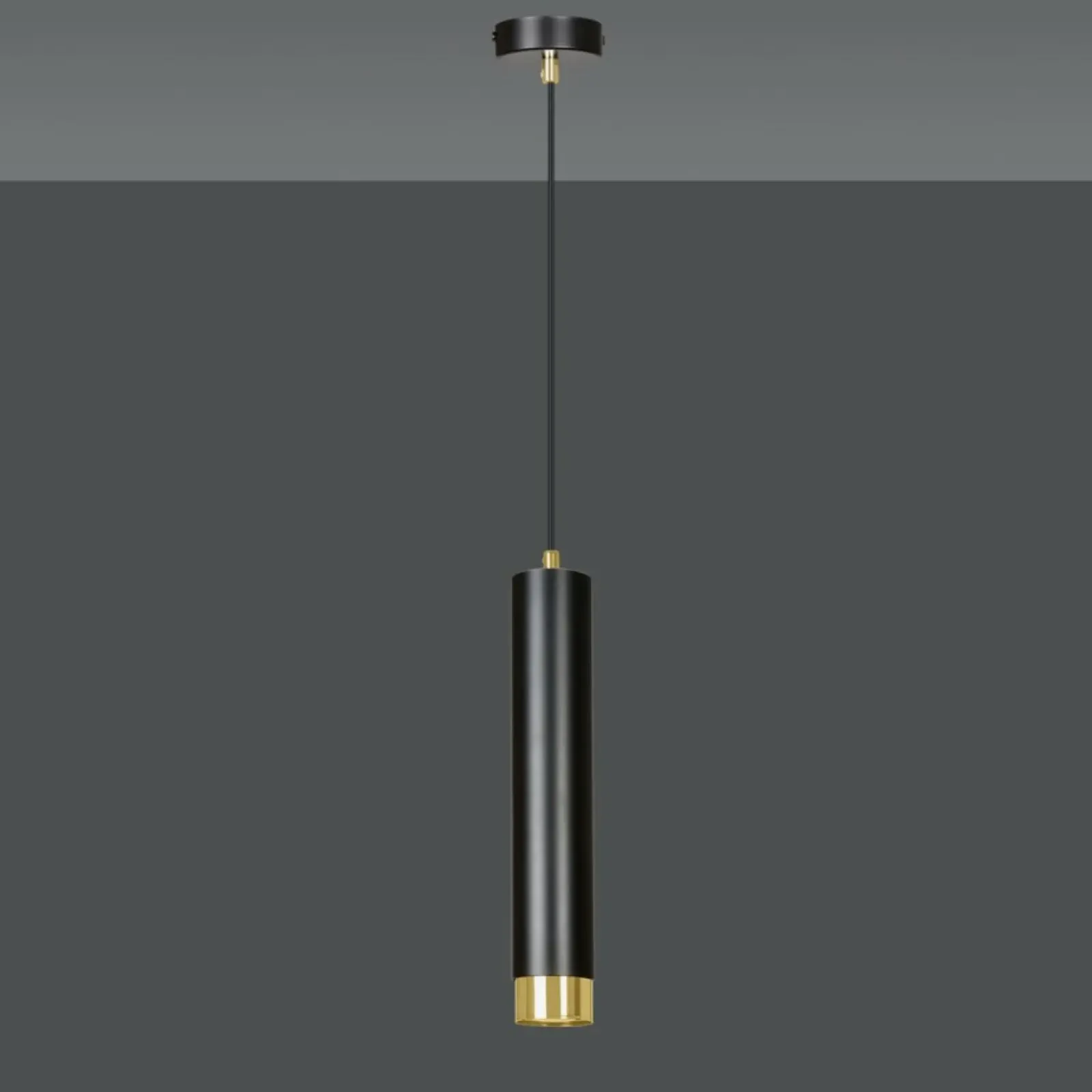 Sklep Kaja Pojedyncza lampa wisząca ze złotym elementem 644/1 | Kaja Oświetlenie Fashion