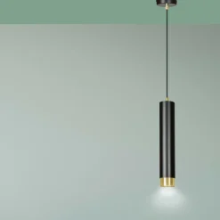 Sklep Kaja Pojedyncza lampa wisząca ze złotym elementem 644/1 | Kaja Oświetlenie Fashion
