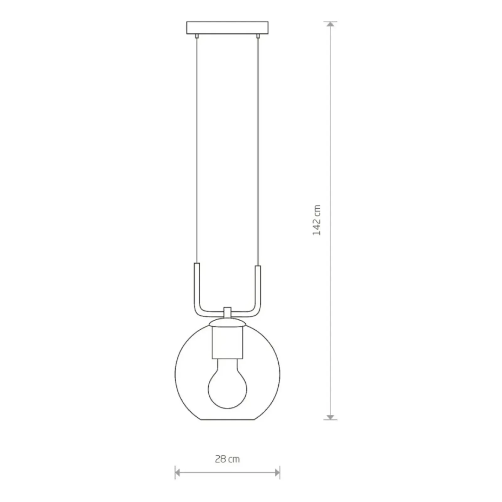 Sklep Kaja Pojedyncza lampa wisząca z dymionym kloszem 9364 | Kaja Oświetlenie czarny Shop