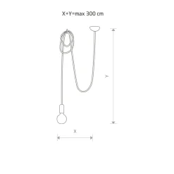 Sklep Kaja Pojedyncza lampa wisząca z długim kablem 9745 | Kaja Oświetlenie biały Sale