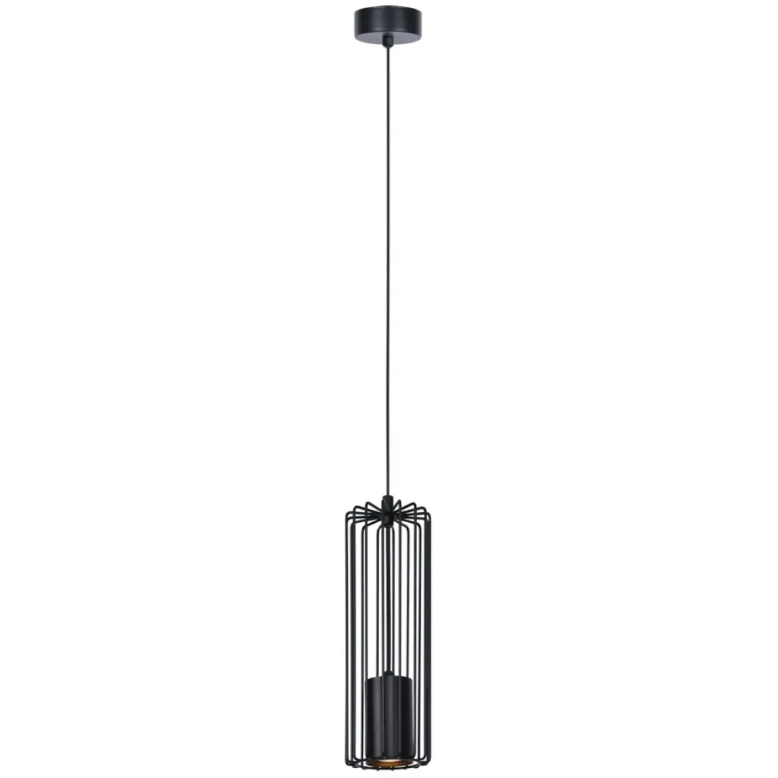 Sklep Kaja Pojedyncza lampa wisząca z drucianym kloszem K-4930 | Kaja Oświetlenie czarny Discount