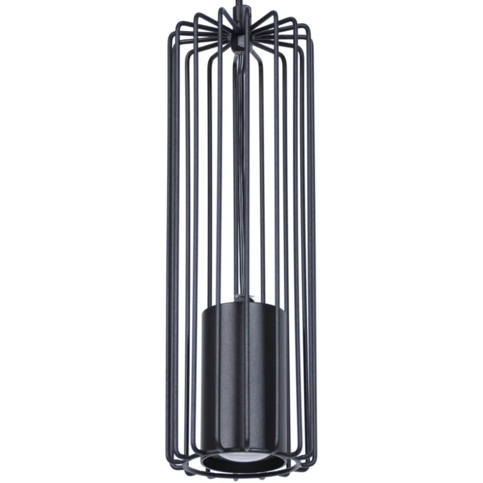Sklep Kaja Pojedyncza lampa wisząca z drucianym kloszem K-4930 | Kaja Oświetlenie czarny Discount