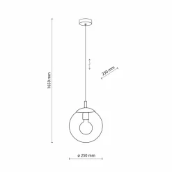 Sklep Kaja Pojedyncza lampa wisząca z kulą ⌀25cm TK 3266 ESME TRANSPARENT | Kaja Best