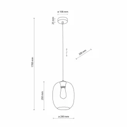 Sklep Kaja Pojedyncza lampa wisząca z ciepłym kloszem TK 4338 ELIO | Kaja Cheap