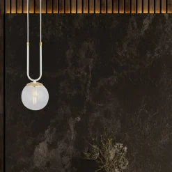 Sklep Kaja Pojedyncza lampa wisząca z okrągłym kloszem 1116/1 GLAM | Kaja Cheap