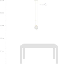 Sklep Kaja Pojedyncza lampa wisząca z okrągłym kloszem 1116/1 GLAM | Kaja Cheap