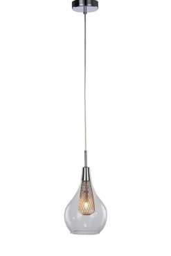 Sklep Kaja Pojedyncza, minimalistyczna lampa wisząca AZ1687 ELEKTRA | Kaja transparentny Outlet