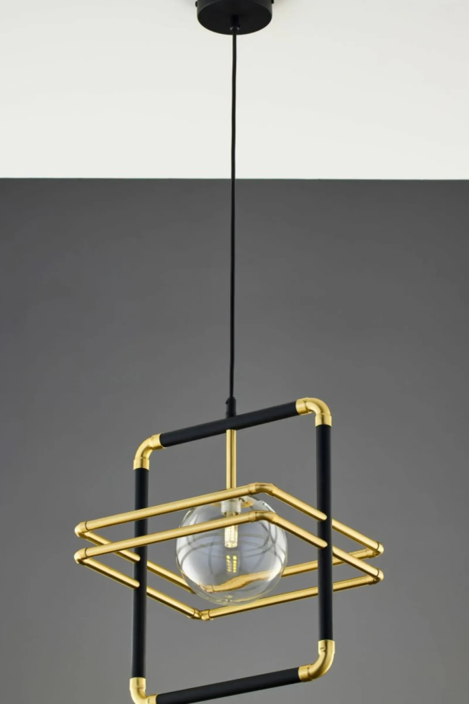 Sklep Kaja Pojedyncza, ozdobna lampa wisząca JUP 2028 FR 1 CZ/MS TR z serii FIO Discount