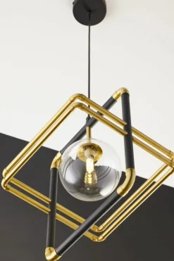 Sklep Kaja Pojedyncza, ozdobna lampa wisząca JUP 2028 FR 1 CZ/MS TR z serii FIO Discount